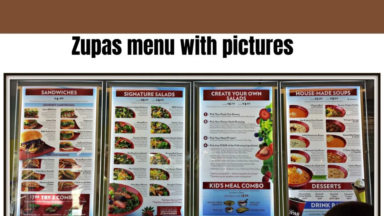 Zupas Menu