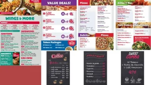 chuck e cheese menu
